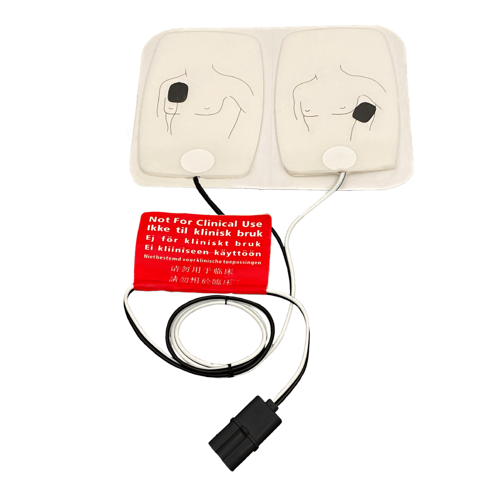 Adult AED Trainer Replacement Pads with Gel Adhesive Backing Red